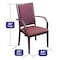 Medacure Squared Red Stain-Resistant Dining Room Chair for Seniors & Homecare, Rounded Arms MC-DCA100R - alternate 4